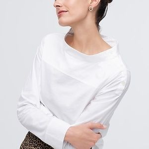 White J. Crew Funnel Shirt